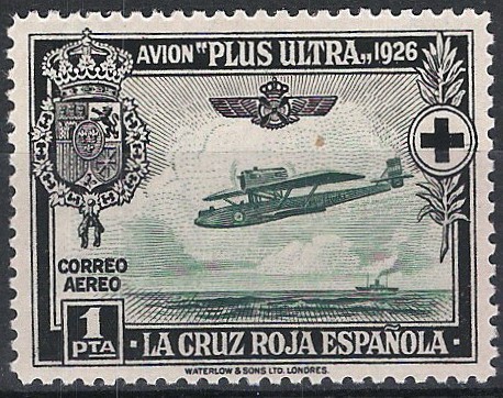347 Pro Cruz Roja Española. Avión Plus-Ultra, y travesía Palos-Buenos Aires.