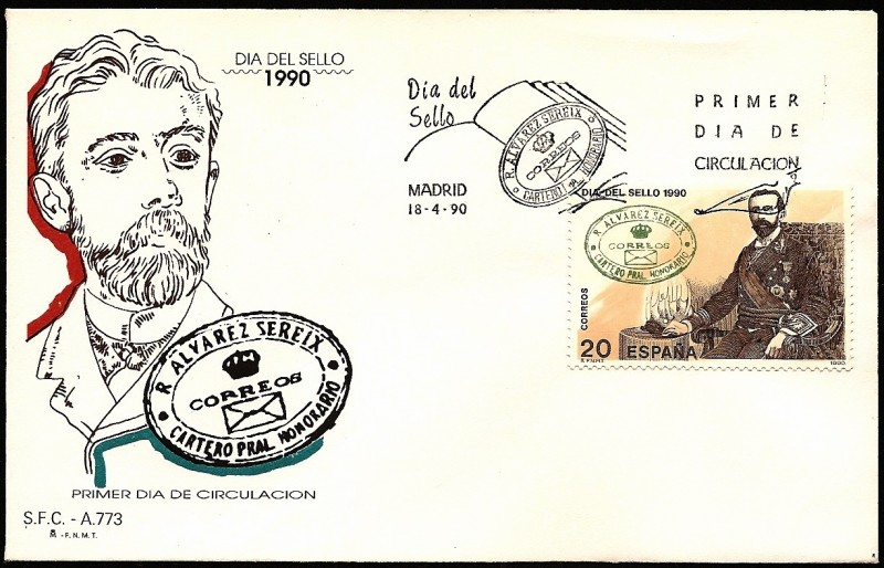 Día del sello 1990 - cartero honorario - SPD