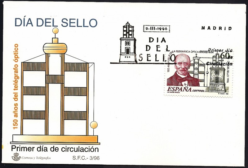 Día del sello - 150 años del telégrafo óptico - SPD