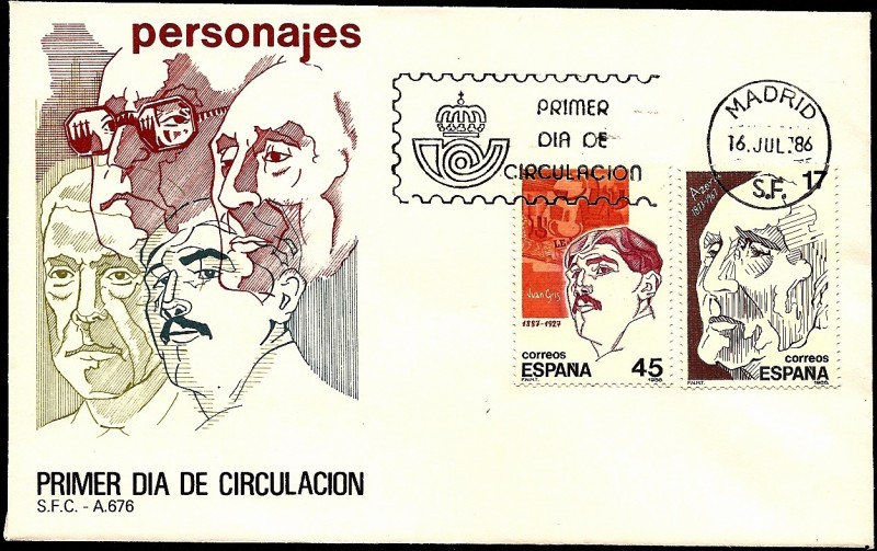 Personajes - Juan Gris - Azorín - SPD