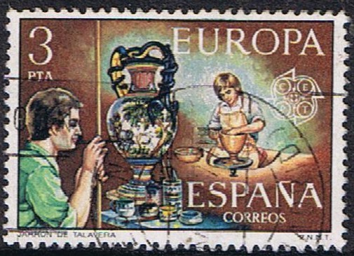 EUROPA 1976. JARRÓN DE TALAVERA