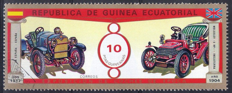 Coches de época. La España (ESP) y Wolseley (ING).