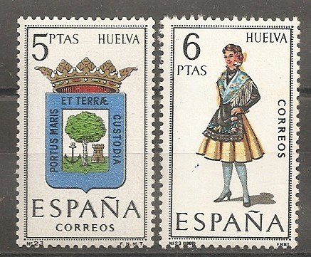 Escudo y traje típico (Huelva)