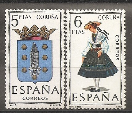 Escudo y traje típico (Coruña)