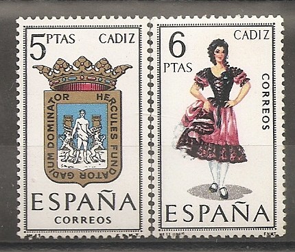 Escudo y traje típico (Cádiz)
