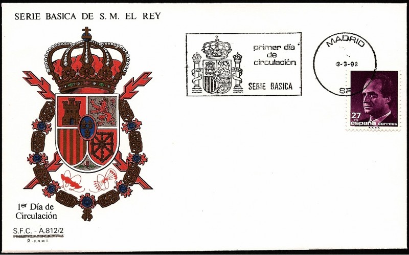 Serie Básica de S.M.  el Rey  1992 -  SPD