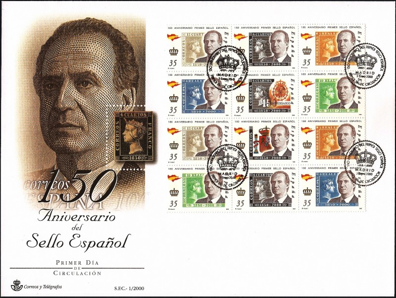 150 aniversario del sello español - HB S.M. El Rey - SPD