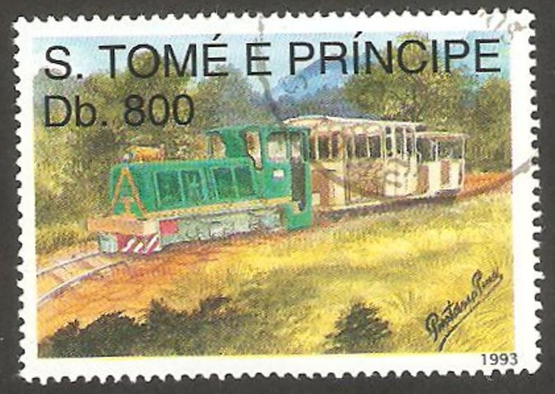 1166 - locomotora con vagón para el transporte de pasajeros