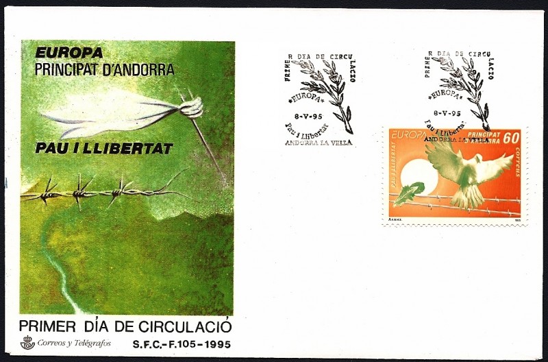 EUROPA 1995  Paz y libertad - SPD