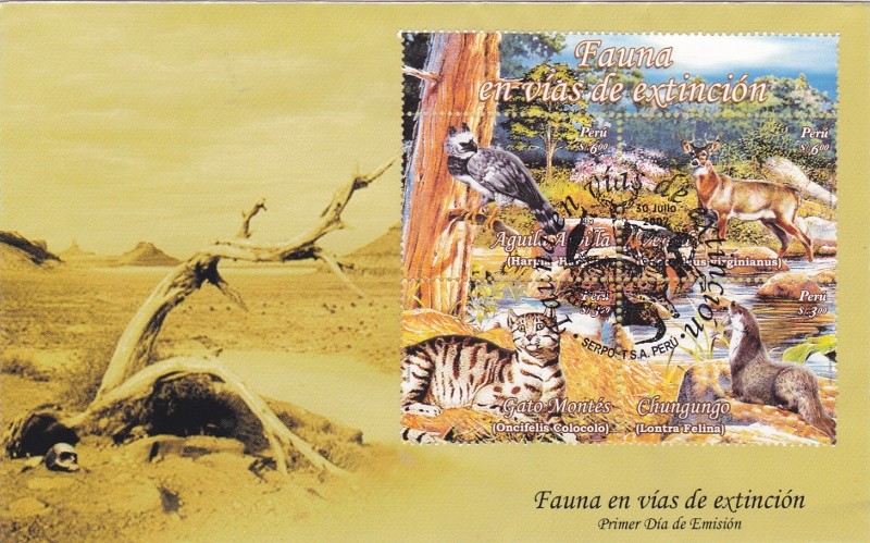 fauna peruana 2007 fdc