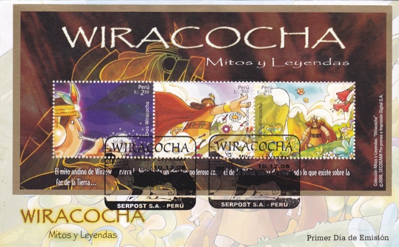 Peru 2008 Wiracocha Mitos fdc