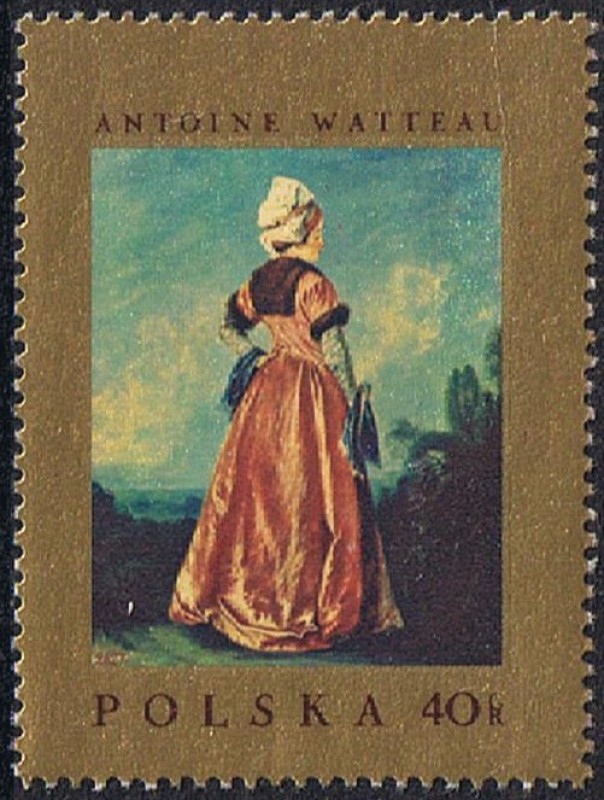 PINTORES EUROPEOS. MUJER POLACA, DE ANTOINE WATTEAU