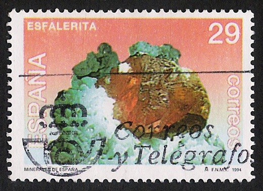 232.003.284,01 - Minerales de España - Esfalerita -Phil.241964-Ed.3284-Sc.2763b