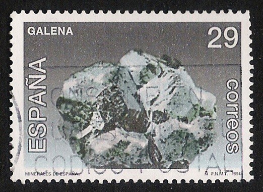 232.003.286,01 - Minerales de España - Galena -Phil.241965-Ed.3286-Sc.2763d