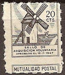 sello de adquisición voluntaria 1947.(Aprobado el 15-7-1947)