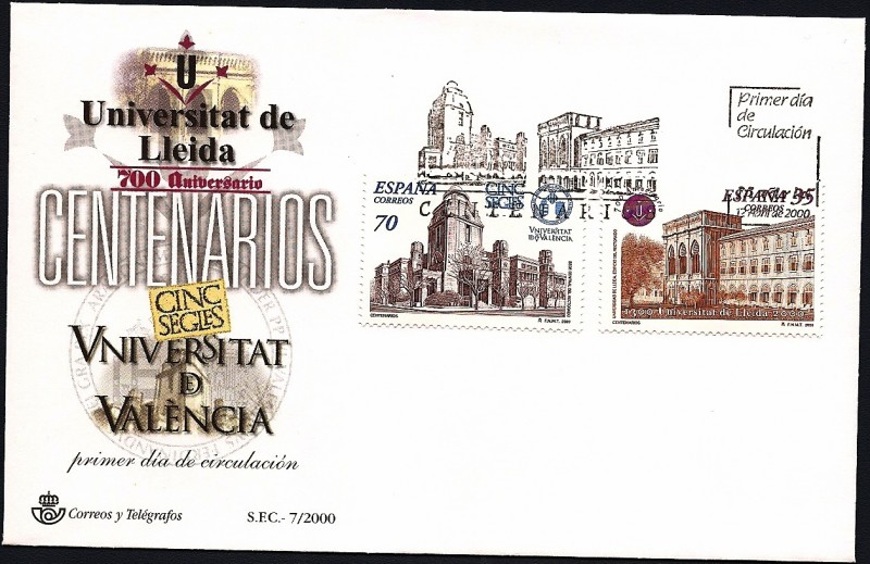 Centenarios - Universidades Valencia y Lleida  - SPD