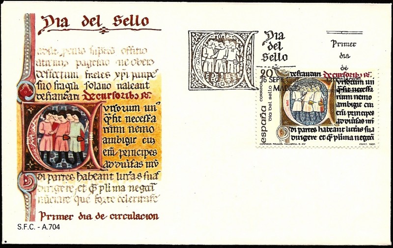 Día del Sello  1987  correos reales - SPD