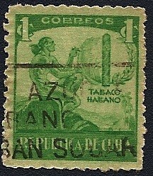 República de Cuba - Tabaco Habano - indio fumando