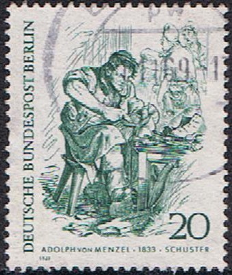 BERLIN. BERLIN EN EL SIGLO XIX. ZAPATERO, POR ADOLF VON MENZEL