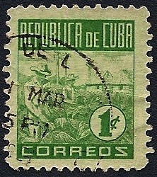 República de Cuba - recolección de tabaco