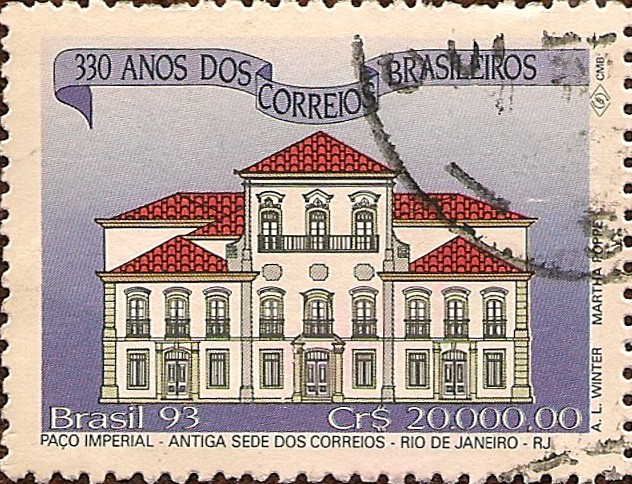 330 Años de los Correos Brasileros. Palacio Imperial - RJ.