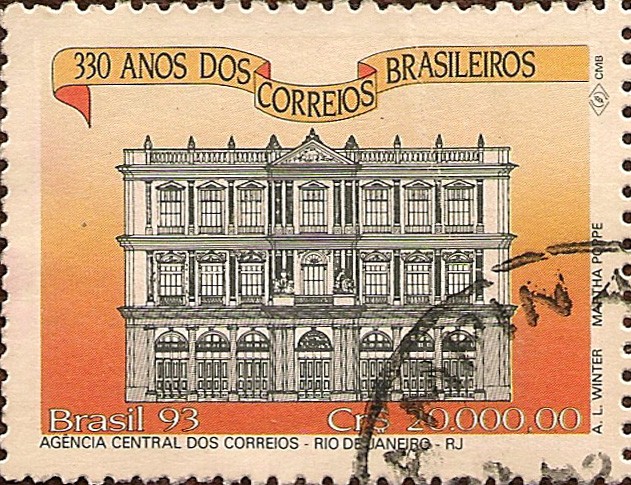 330 Años de los Correos Brasileros. Agencia Central de Correos - RJ.