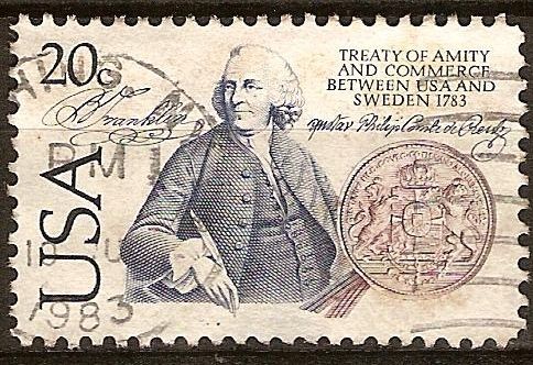 Bicentenario del tratado de amist.y comerc.EE:UU y Suecia 1783(B.FRanklin)