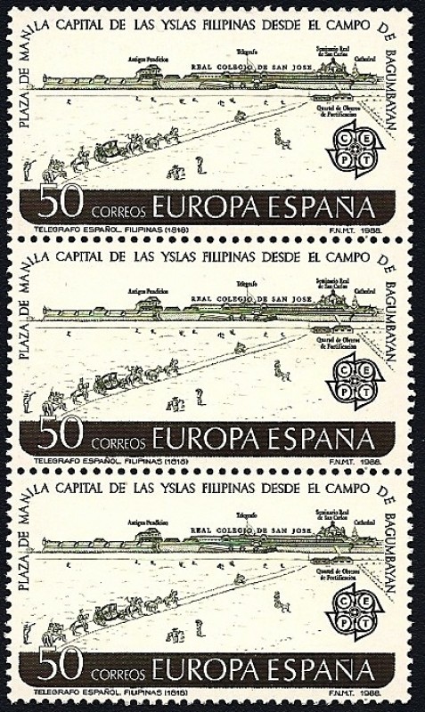 EUROPA CEPT 1988 - Telégrafo Español - Filipinas