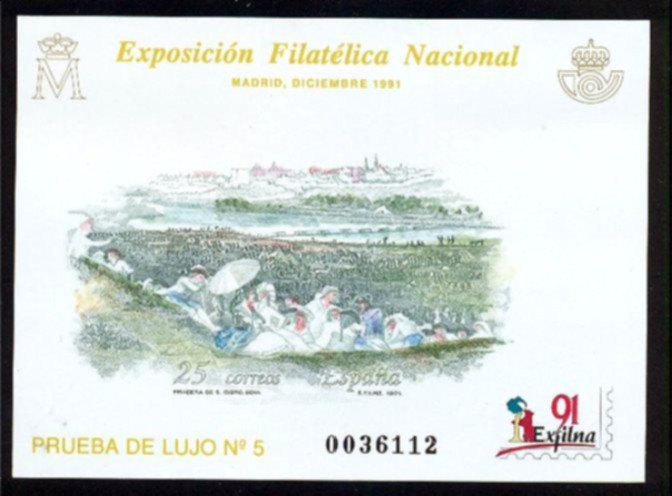 12 de Diciembre Exposición Filatelica Nacional EXFILNA 91