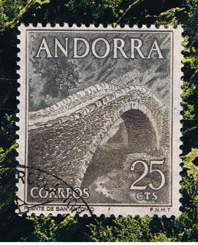 Andorra.  Puente de San Antonio.  Primer día de circulación del sello
