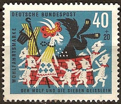 Wohlfahrtsmarke  (sello benéfico-el lobo y los siete cabritillos).