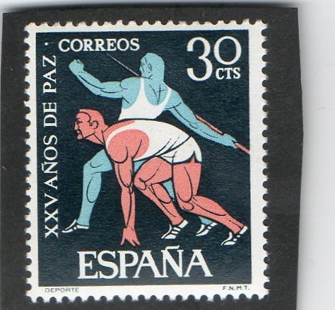 1577- XXV AÑOS DE PAZ ESPAÑOLA. DEPORTES.