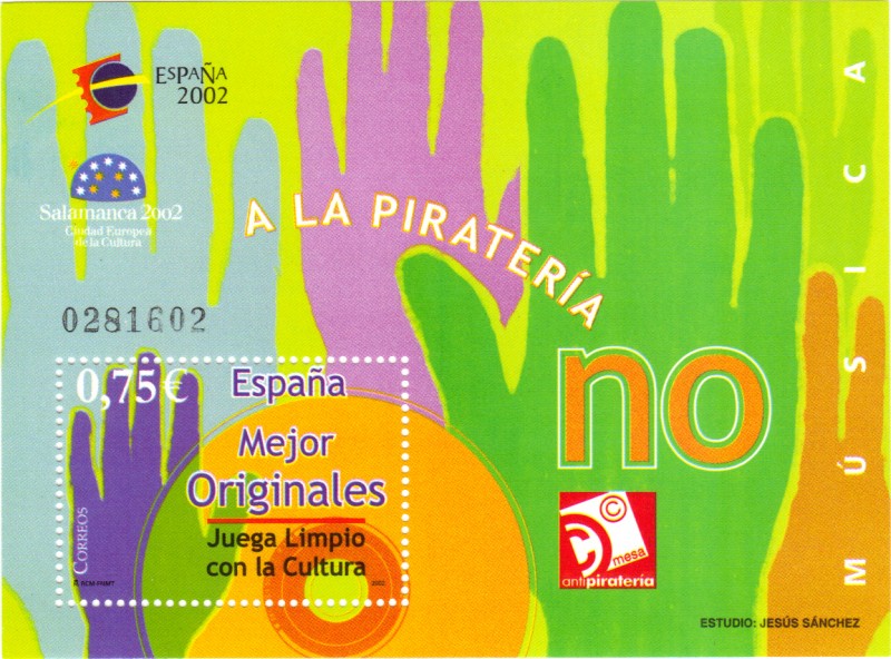 Mejor originales. A la piratería no. Salamanca 2002