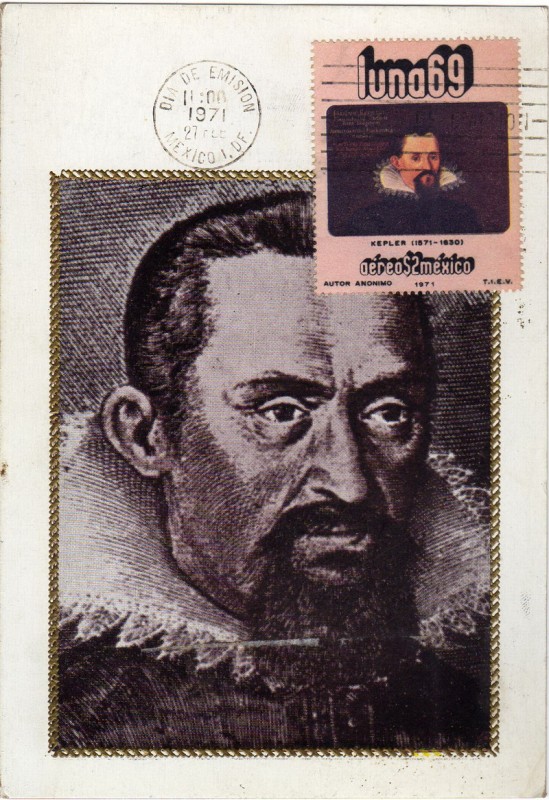 Tarjeta máxima de México primer día de emisión-Johannes Kepler