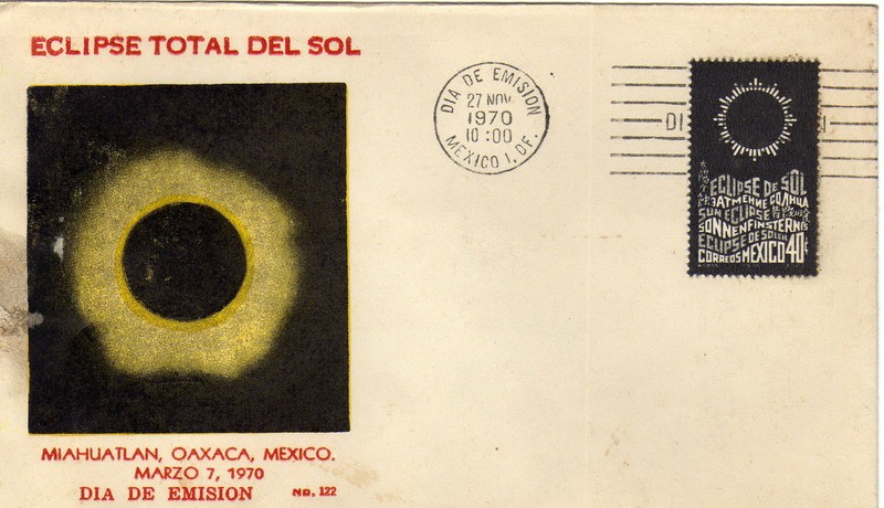 Sobre de México primer día de emisión fdc-Eclipse total de sol