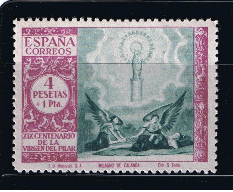 Edifil  901  XIX cent. de la venida de la Virgen del Pilar a Zaragoza.  