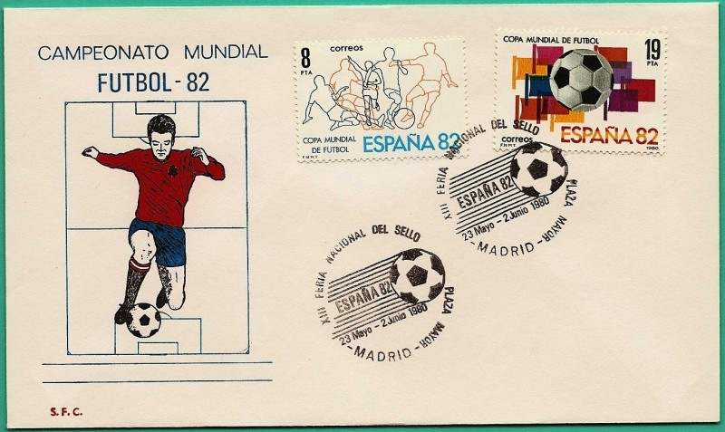  XIII Feria Nacional del sello sobre Campeonato Mundial Fútbol España 82