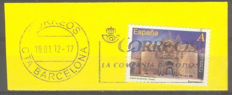 ESPAÑA 2012 4687.01 PUERTA DE BISAGRA, TOLEDO 0.1