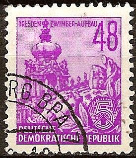 Plan quinquenal(Dresde, levantamiento del zwinger( DDR)