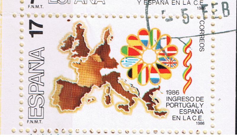 Edifil  2826   Ingreso de Portugal y España en la Comunidad Europea.  