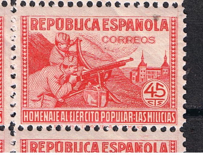 Edifil  795  Homenaje al Ejército Popular.