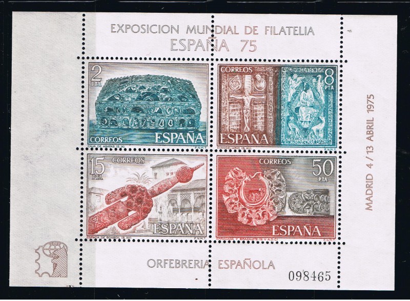 Edifil  2252  Exposición Mundial de Filatelia España¨75.  