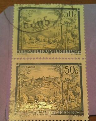 Monestries sello postal de austria 1990