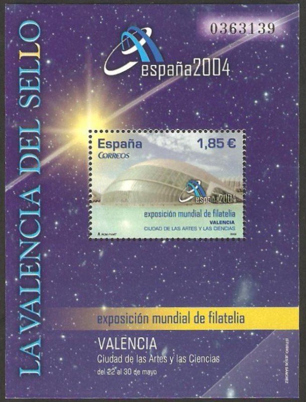 4034 - Exposición mundial de filatelia, en Valencia