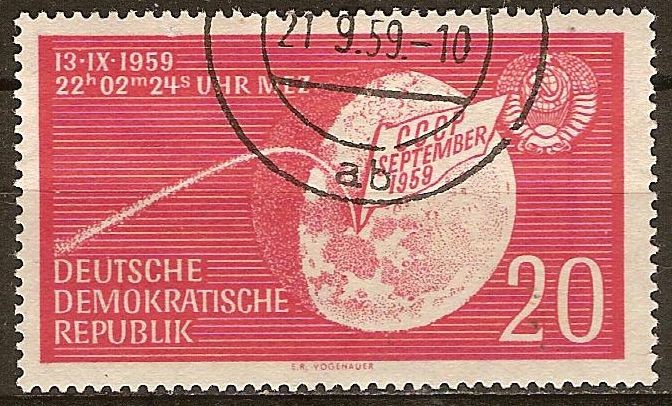 Desembarco de los cohetes soviéticos cósmica sobre la Luna 1959 (DDR)