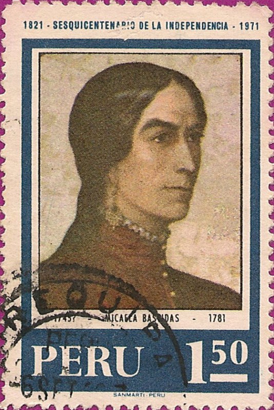 1821 - Sesquicentenario de la Independencia - 1971. Micaela Bastidas (1745?-1781).
