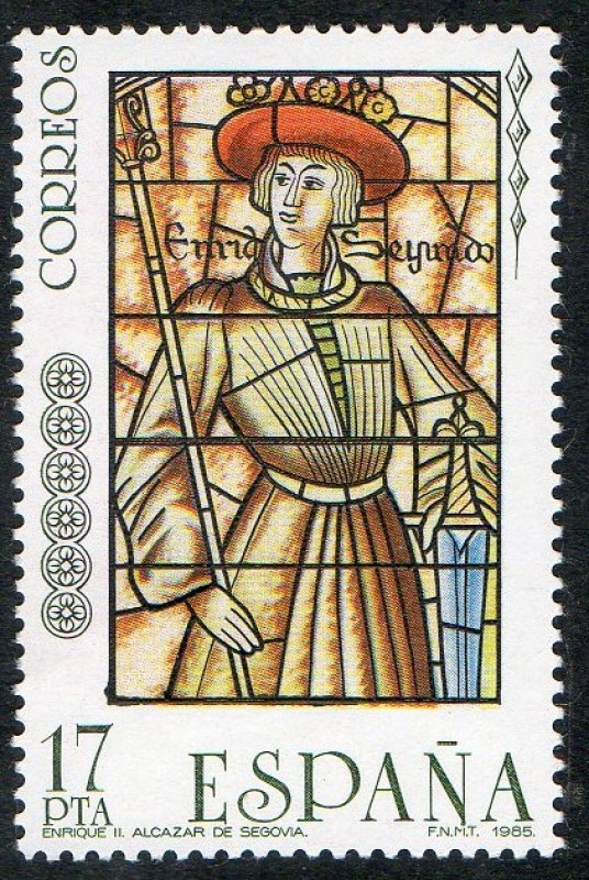 2817- VIDRERAS ARTISTICAS. ENRIQUE II , ALCÁZAR DE SEGOVIA.