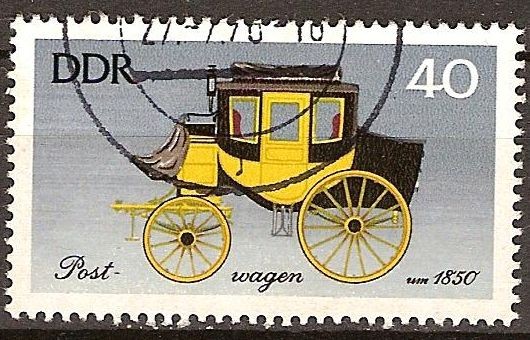 Carruajes antiguos (carruaje de correos del año 1850) DDR.