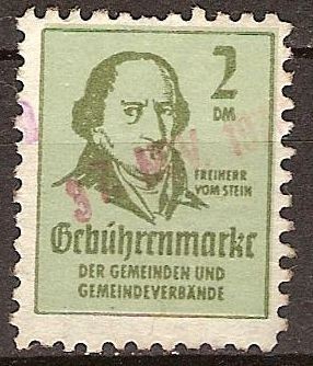 Sellos Municipales de pago. Barón H.F.Karl Reichsfreiherr vom Stein.