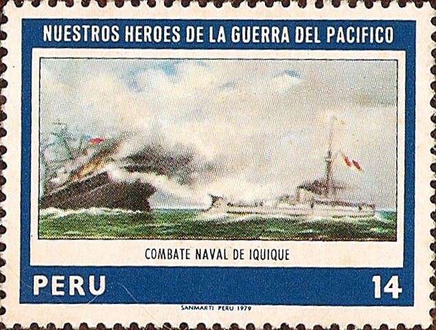 Nuestros Héroes de la Guerra del Pacífico: Combate Naval de Iquique.
